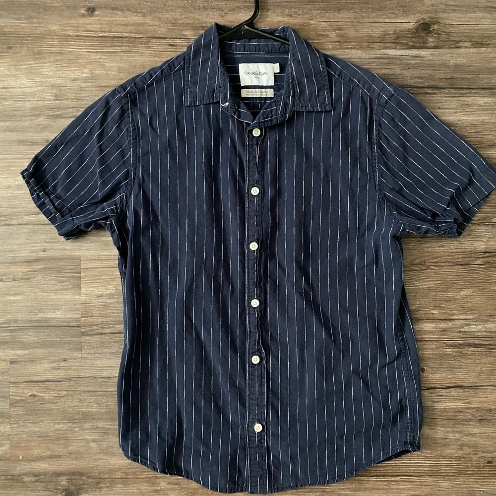 Goodfellow & Co. - Short Sleeve Button Up (Blue) [S]